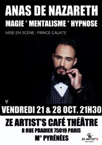 Anas de Nazareth nouveau spectacle le vendredi 28 octobre. Du 21 au 28 octobre 2016 à Paris19. Paris.  21H30